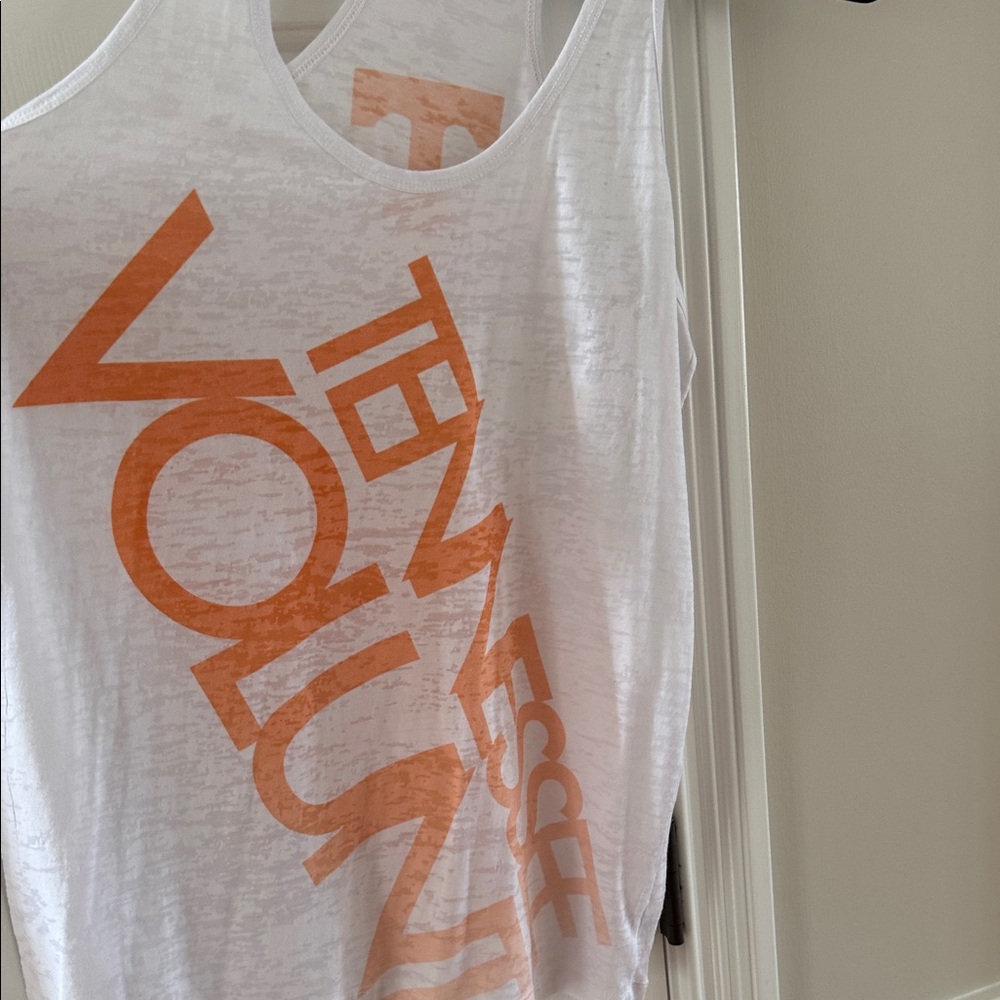 TN Vols White and Orange Women's Tank Top Sz xl EUC